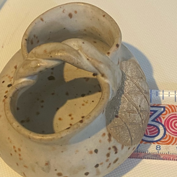 Cindy Angliss Signed Studio Art Pottery Small Basket Trinket Jewelry Handmade - Picture 6 of 9